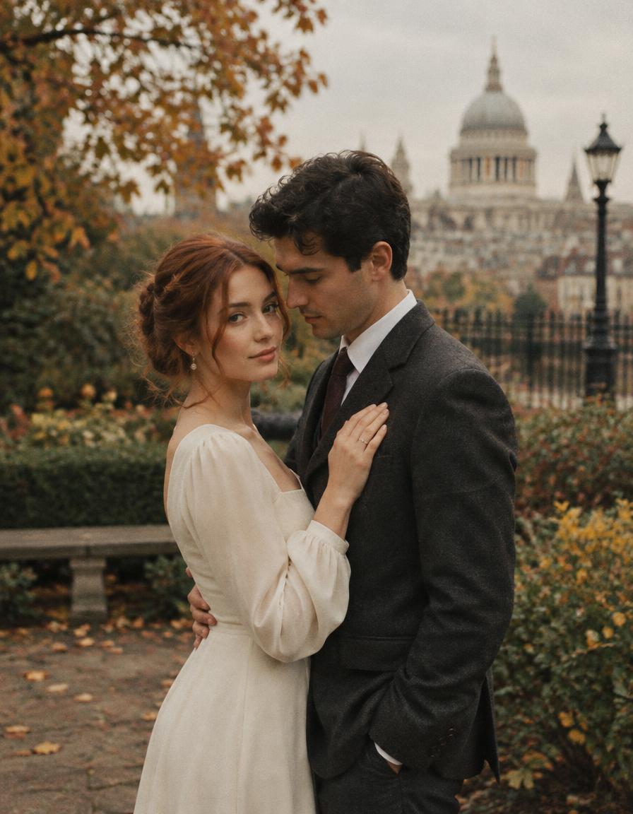 The Engagement portrait of Amelia and Julian